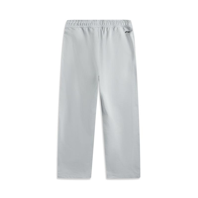 Li Ning CF Suo Versatile Loose Straight Leg Warm Solid Color Knitted Sports Pants Men bottoms Brick-Gray AKLV227-2