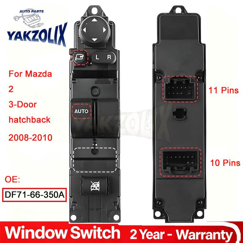 For Mazda 2 3-Door hatchback 2008 2009 2010 Mazda2 3-Doors Left Hand Driver Power Window Control Switch DF71-66-350A DF7166350A