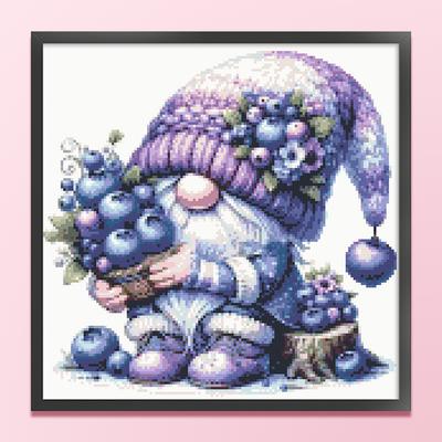 Partial Embroidery Beads Printed 9CT Gnome Cross Stitch Kit Home Decor