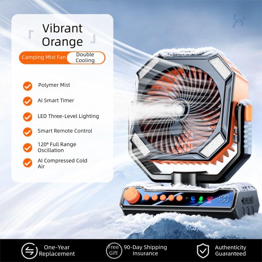 Large Wind Force Camping Fan Quiet Powerful Desk Fan Quiet Operation USB Fan Outdoor Camping