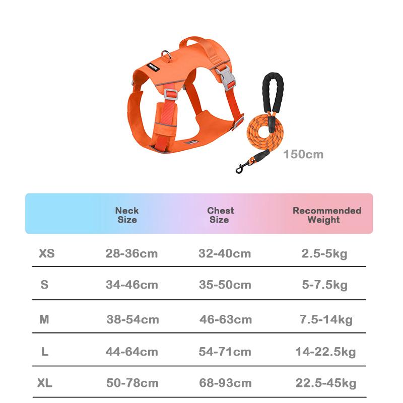 Neues leichtes wasserdichtes Hundegeschirr Weste atmungsaktiv nicht haftend für Haare Outdoor kein Ziehen Haustiergeschirr für große Hunde Trainingsweste