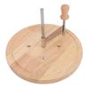 Cheese Curler Shaver 8.7 Inch Stainless Steel Manual Chocolate Curler Wheel with Beechwood Base for Restaurants Cafes