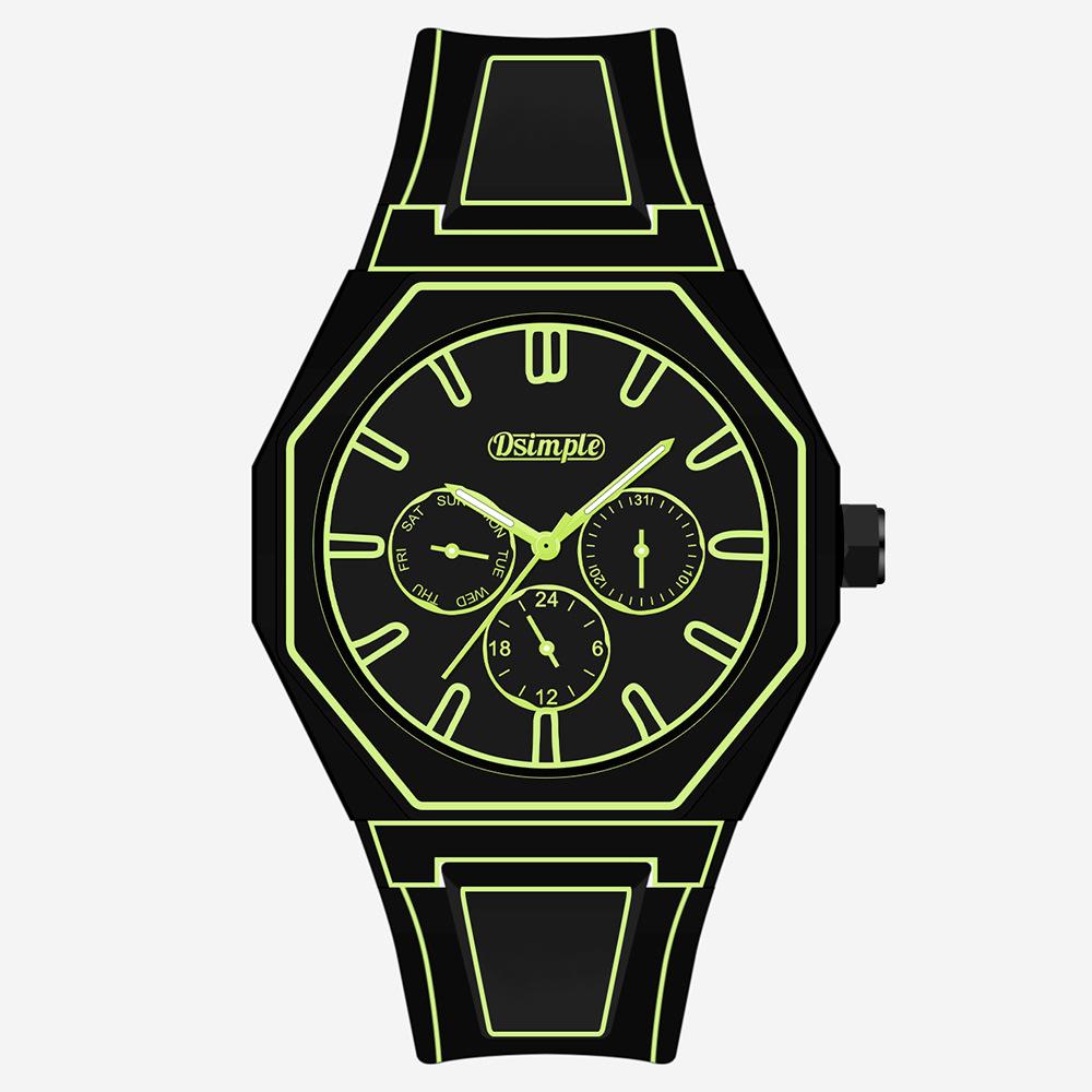 Watch Men'S Trend Animation Line Second Dimensional Art Personality Fashion Student Men'S And Women'S Quartz Watch