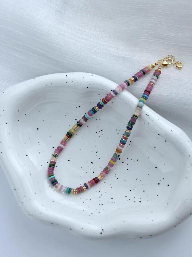 Summer Secret Garden Rainbow Guardian Necklace: Vibrant, Non-fading, Light Luxury European Style for Women