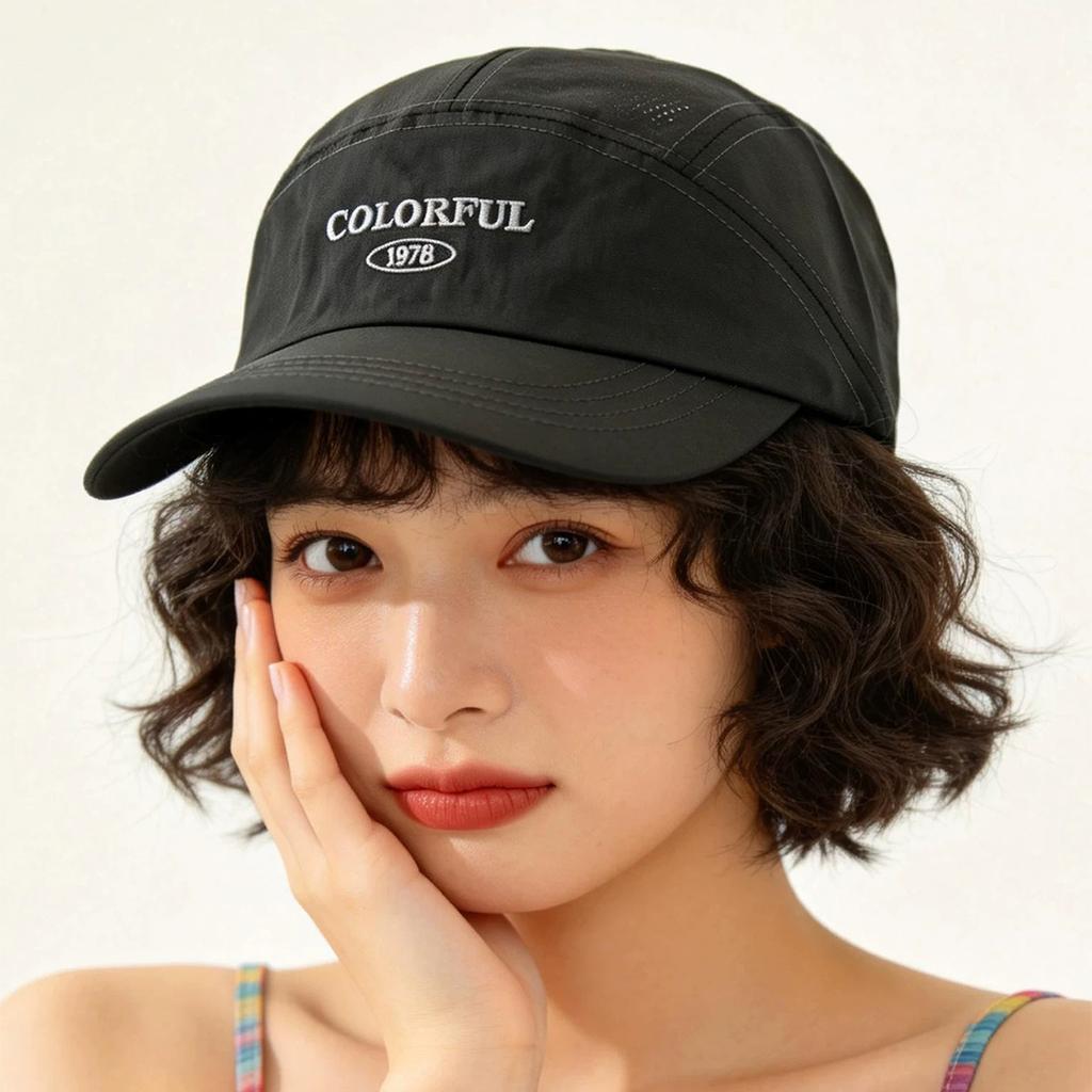 Spring And Summer Mesh Embroidery Letters Quick-Drying Baseball Caps For Men And Women Breathable And Face-Showing Small Personality Peaked Caps