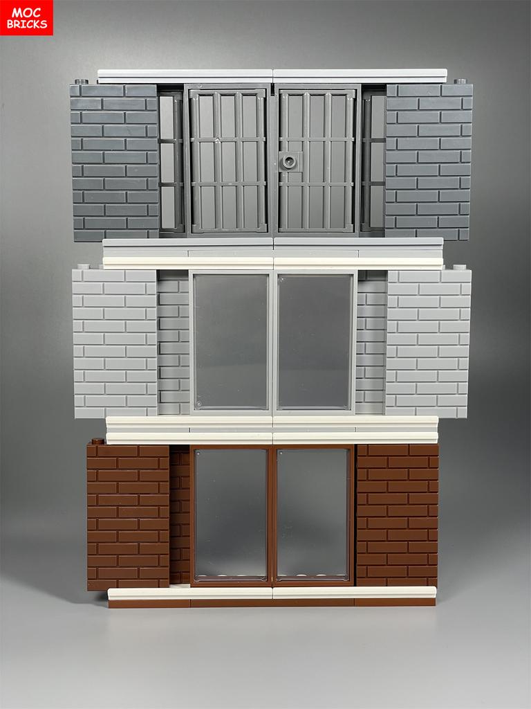 Mattoncini MOC Porta Scorrevole su Rotaia Telaio 1x4x6 60596 92589 Muro di Casa Particelle Assemblate Blocco da Costruzione Giocattolo di Plastica per bambino