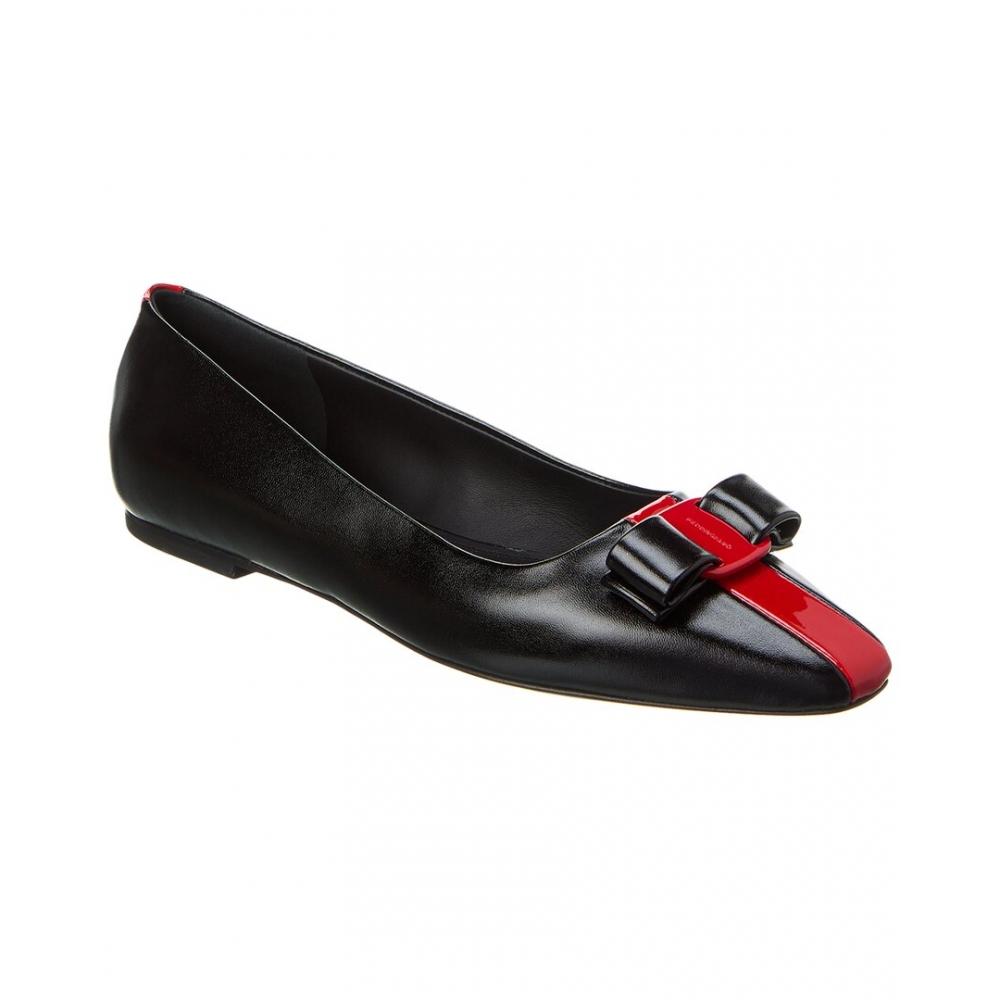 

Salvatore Ferragamo Ferragamo Siwar Кожаные балетки с бантом