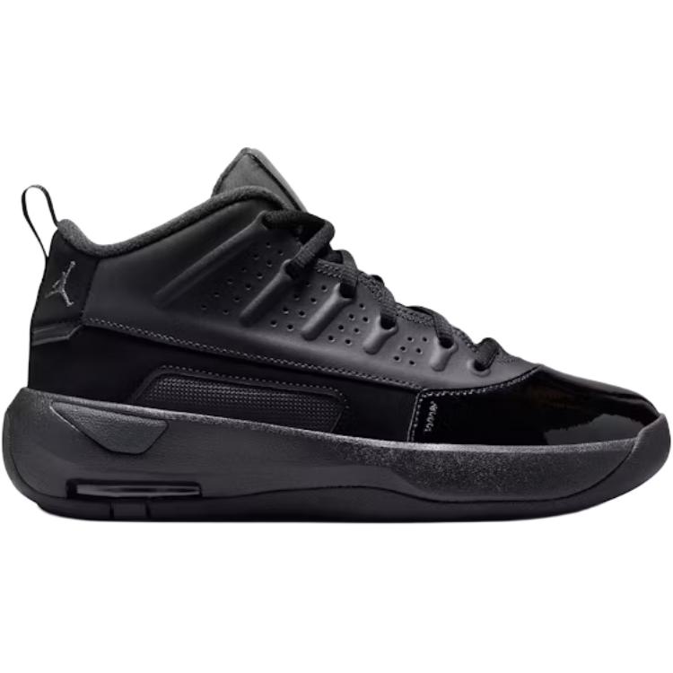 Jordan Max Aura 7 Abrasion Resistant Mid top Children's Basketball Shoes Black Teenagers HQ2089-001