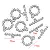 4sets Gold color Stainless Steel OT Toggle Clasps Clasps Love Heart Necklace Bracelet Buckle Connectors for Jewelry Making DIY