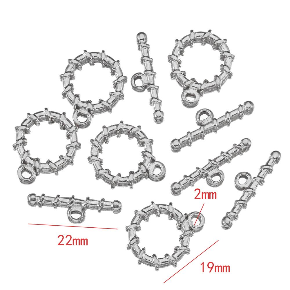 4sets Gold color Stainless Steel OT Toggle Clasps Clasps Love Heart Necklace Bracelet Buckle Connectors for Jewelry Making DIY