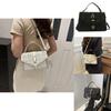 Trendy Street Style Small Crossbody Bag For Women With Chic Chain Handle Black White