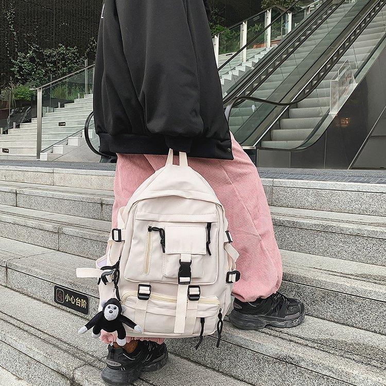 Schoolbag Korean version Japanese ins girl Harajuku harbor style retro casual versatile large-capacity schoolbag junior high school backpack