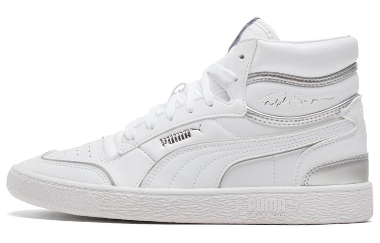 Puma Wmns Ralph Sampson Mid Metal  White Silver  35.5