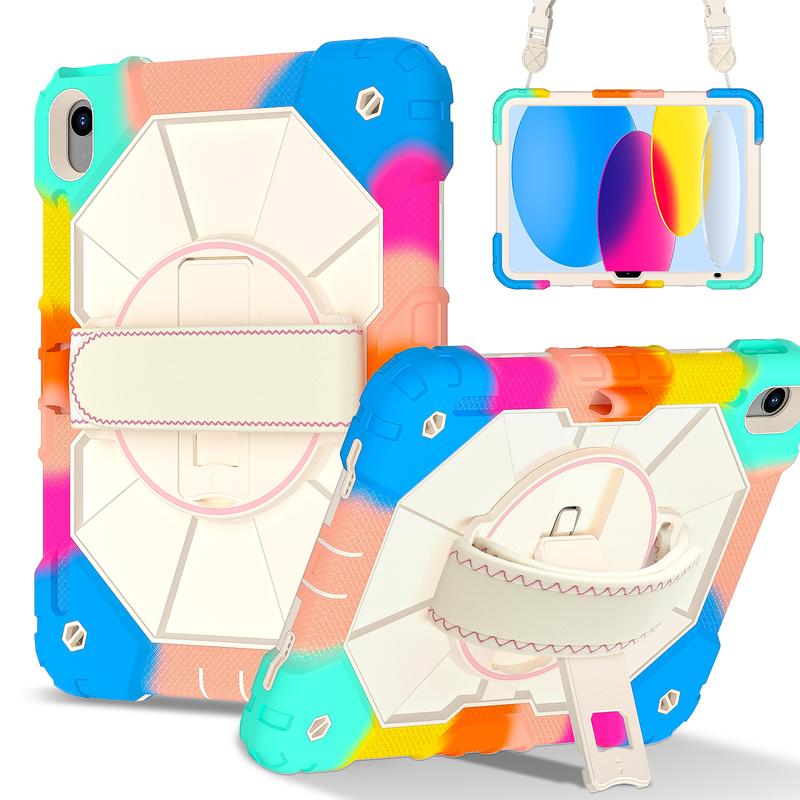 Case For iPad 12th A19 11th A16 Air 11 13 M2 M3 M4 Pro 11 13 8th 9th 10.2 5th 6th 9.7 Mini 6 7 Case Kids Hard PC Silicon Tablet Cover Stand