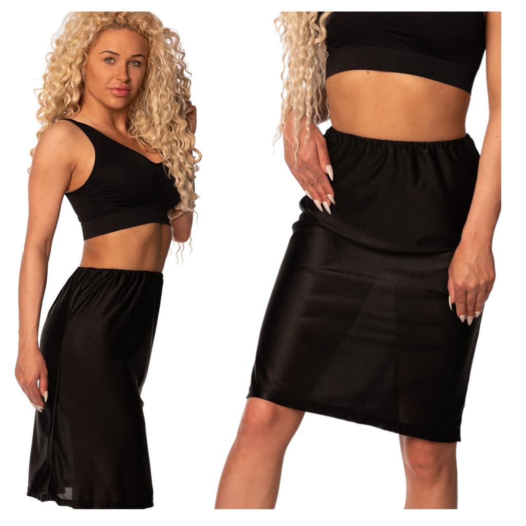 Black Half-Slip Petticoat Under Skirt Dress Knee-Length Skirt 3XL