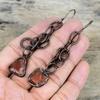 Carnelian Rough Earring Electroformed Copper Earrings Very Pretty Gemstone Jewelry Dangle Earring Copper Handmade Jewelry Anniversary Gifts