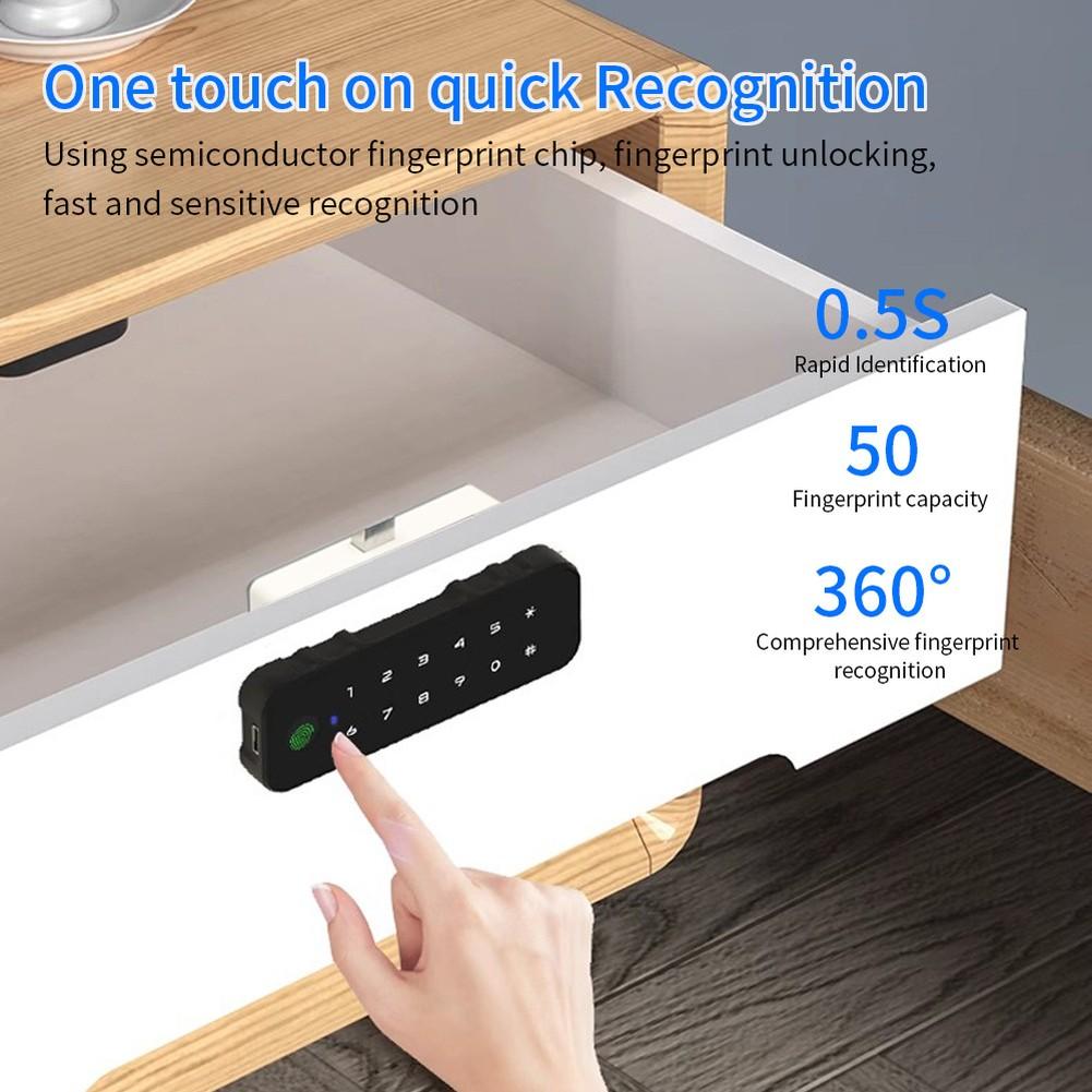 Smart Cabinet Door Lock with Fingerprint NFC and App Control for Secure and Convenient Access Home Automation Compatible