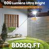 Solar Motion Sensor Wall Lights, Solar Powered Security Flood Lights, Auto On/Off Waterproof Fence Lights for Deck Patio Porch