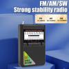 Portable Full Band Radio MINI FM/AM/SW Receiver TF Card/USB MP3 Music Player with 3.5mm Jack High Sensitivity Radio