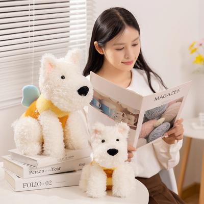 Cute Soft Bee Dog Doll Plush Toy Puppy Dog West Highland Doll Children's Company Soothing Rag Doll