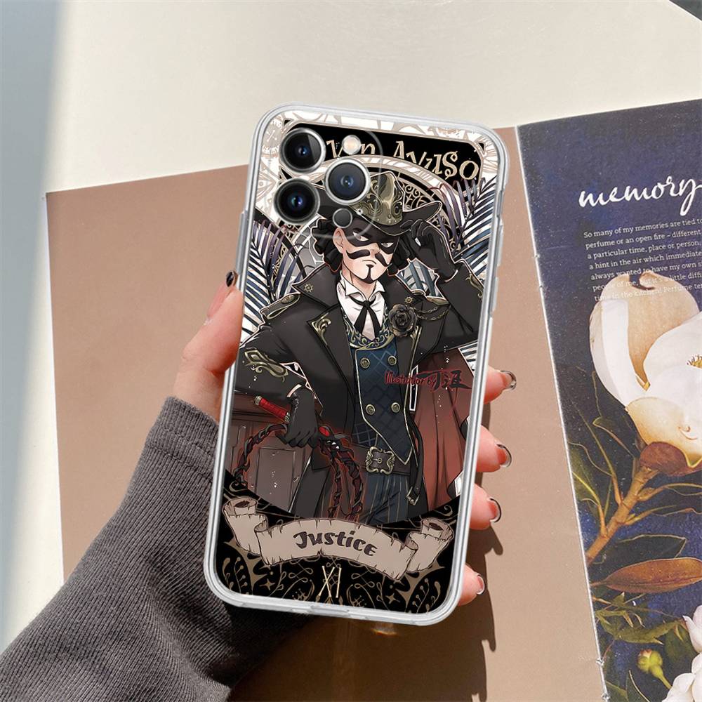 Horror Game I-Identity V Tarot Cards Transparent Phone Case For IPhone 17 Air 16 Pro Max 15 14 13 12 11Plus Shockproof Cover iPhone 12pro max