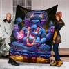 1pc Spiritual Decor Throw Blanket Polyester Fiber, Lightweight Flannel, Soft & Warm, All Season Use for Outdoor, Camping Digital Print