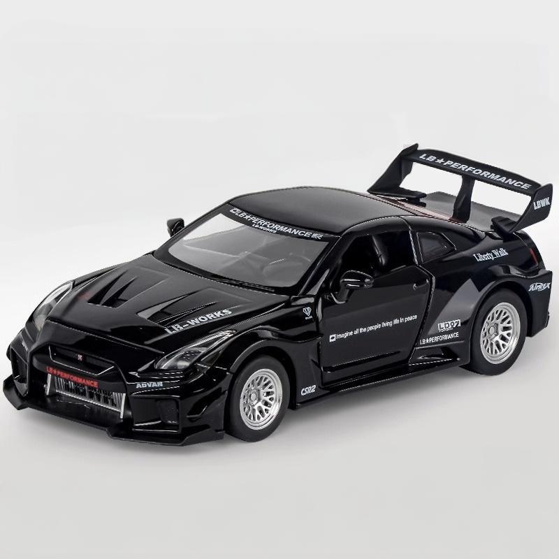 

JDM 1: 32 Nissan Skyline GTR CSR2 Alloy Sports Car Diecast Model Classic High Simulation Decorations Holiday Gifts Boyfriend Kid чёрный