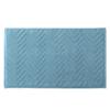 Inyahome Luxury Bath Mats Floor Towel 100% Cotton Absorbent Hotel SPA Shower Mat Machine Washable Fade Resistant Bathtub Mat