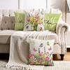 Cheerful Floral - Butterfly Home Pillow CoversLiving Room Sofa Cushion Cover, Soft and Comfortable, Bedroom Room Decoration