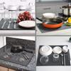 Multi-Functional Silicone Ribbed Draining and Dish Drying Sink Mat