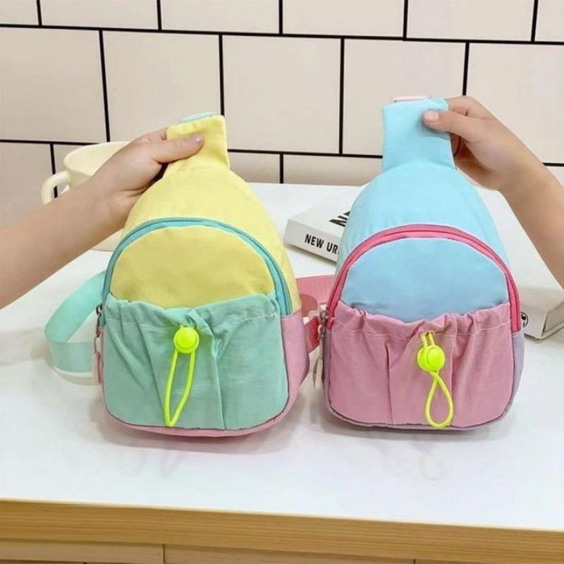 Kids Colorful Crossbody Chest Bag, Cute Lightweight Mini Shoulder Bag for Boys and Girls, Compact Casual Travel Daypack for Phone and Small Essentials