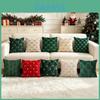 Xmas Cushion Cover With Glittered Christmas Trees And Floral Patterns For Living Room