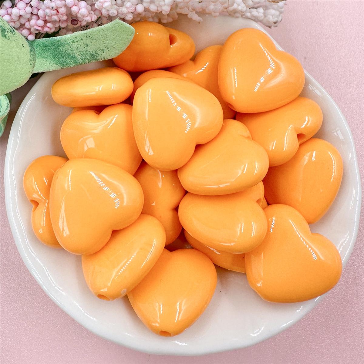 

Креативный однотонный акриловый модный DIY материал ручной работы 18,8*17,2 мм бусины-сердечки 20 шт./пакет для изготовления ожерелий и серег