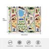 kids seamless, all over road print with cars, trees, trains, lakes Throw Blanket Machine Washable Soft Warm Blanket