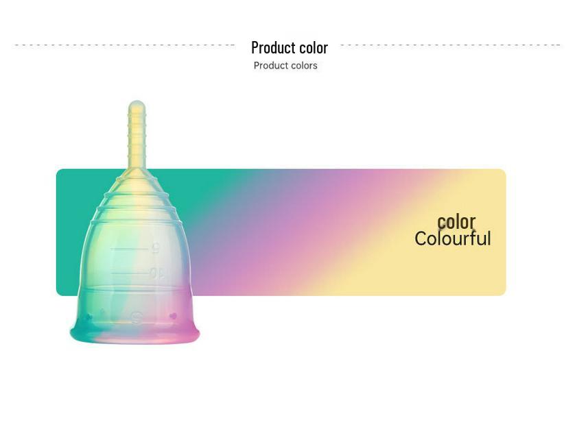 Rainbow Silicone Menstrual Cup: Eco-friendly Period Alternative