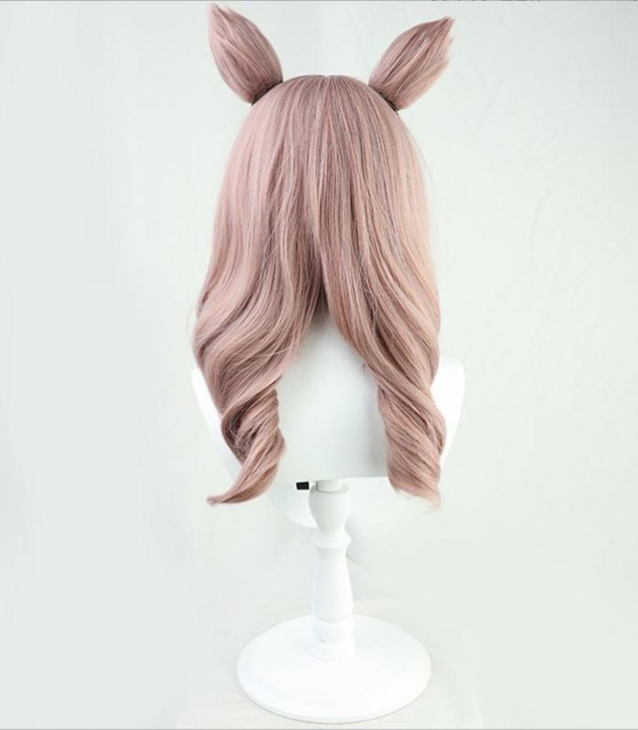 Cosplay Matikane Tannhause wig Anime Uma Musume Pretty Derby wig Ears and tail party wig