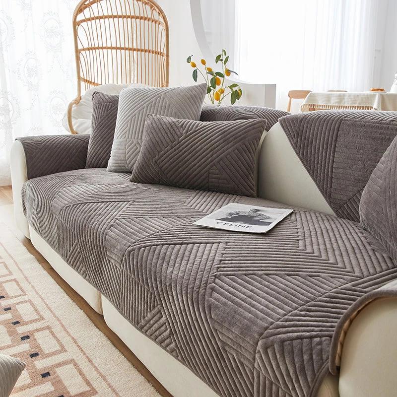 Living Room Sofa Cover Cotton Couch Cover Jacquard Nordic Sofa Cushion Four Seasons Daybed Towel L-shaped Sofa Protective Case