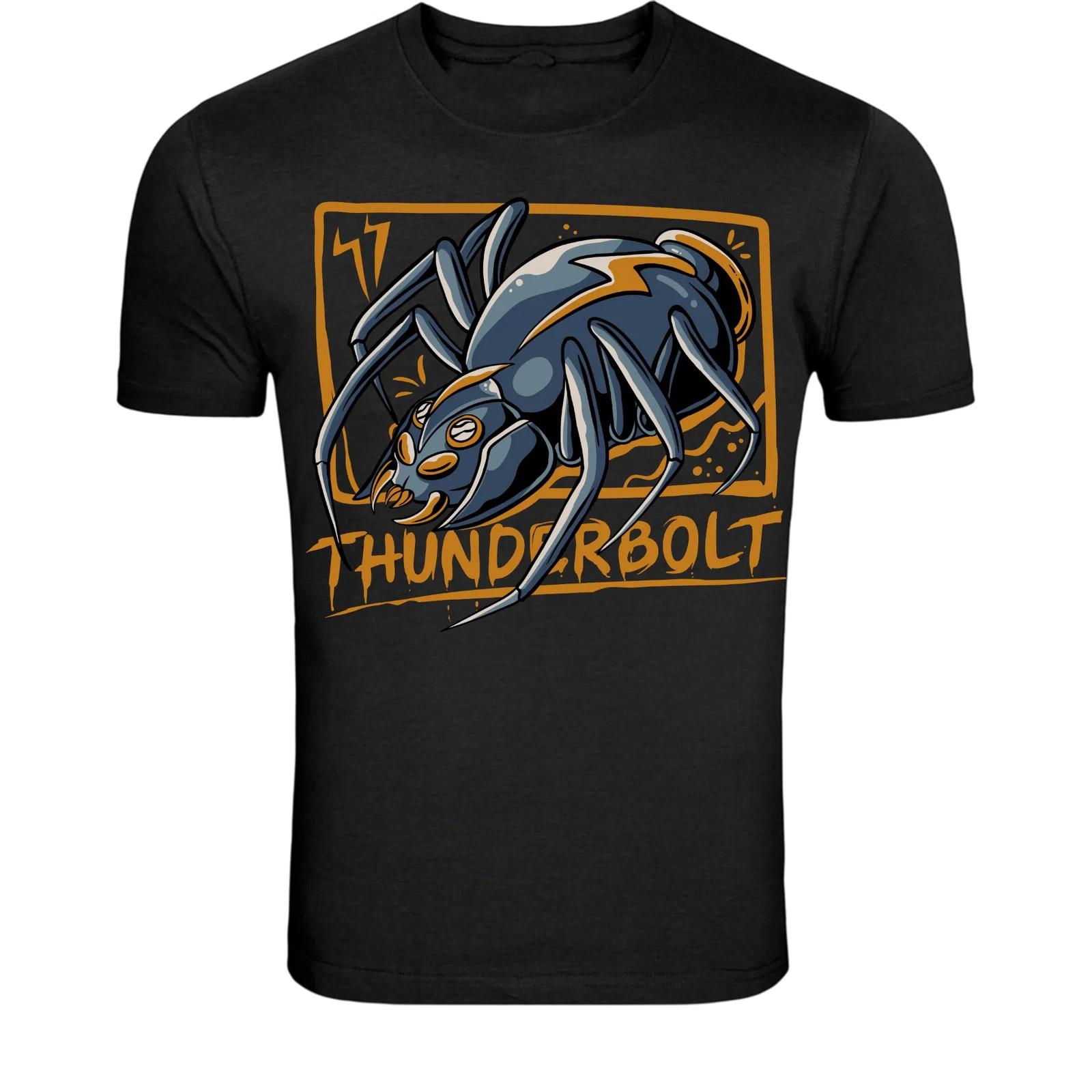 Thunderbolt Electric Spider T-Shirt - Futuristic Bug Creature XXXXL