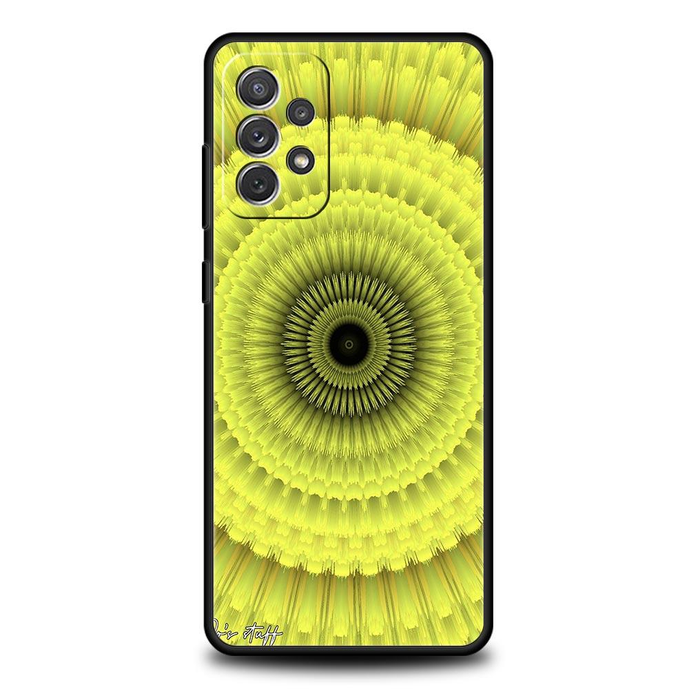 Retro Circular Totem Design Phone Case for Samsung Galaxy A55 A35 A17 A07 A15 A13 A25 A51 A71 A72 A73 A32 A52 A52S A41 Soft TPU