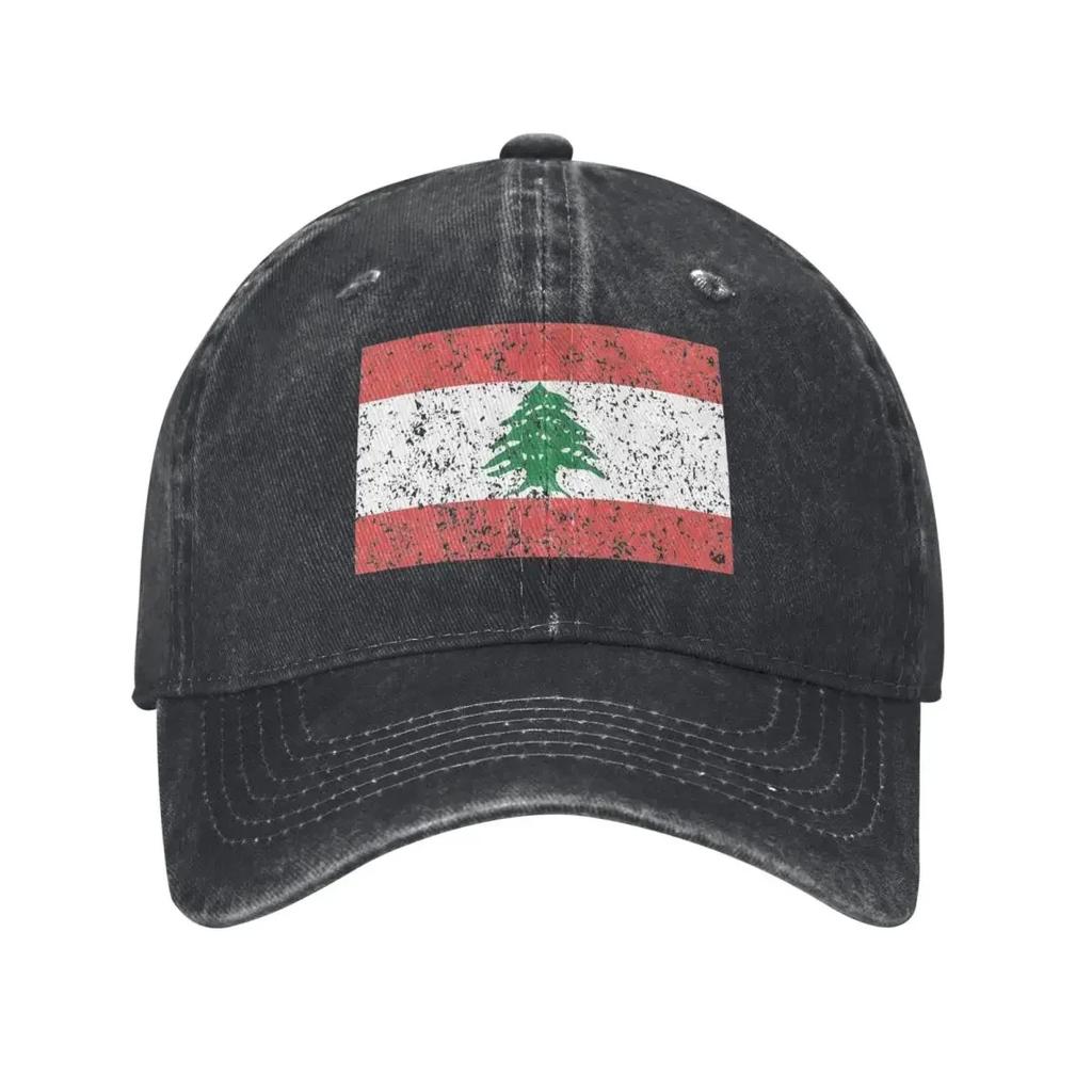 Lebanon Flag Baseball Cap Vintage Distressed Washed Snapback Hat for Unisex Women Outdoor Summer Adjustable Fit Caps Hat