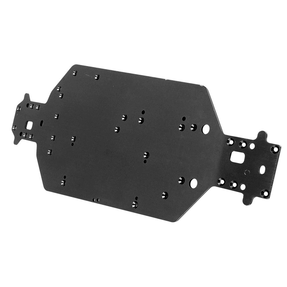 Aluminum Alloy Chassis Upgrade Parts Fit for HSP 94107 94111 94110 94124 RC CarBlack