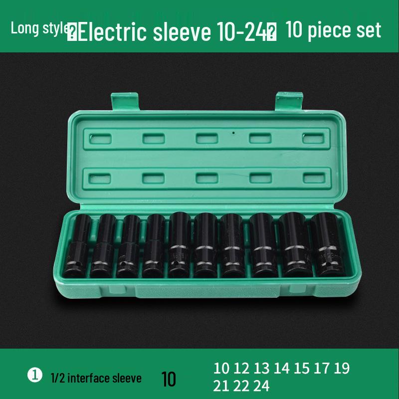 Comprehensive Electric Wrench Kit: Large, Medium, Small Socket Set with Air and Electric Wrench Tool Attachments