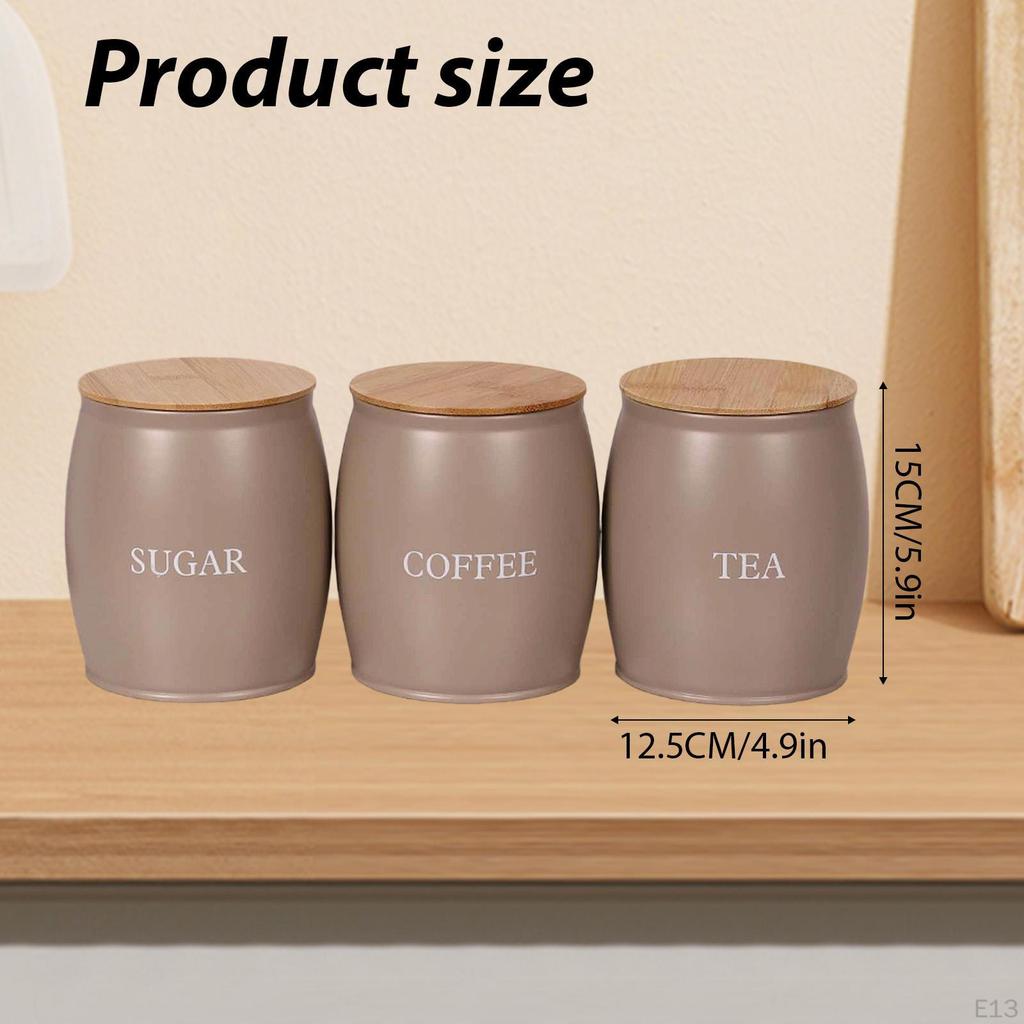 3 Stück Lebensmittelaufbewahrungsbehälter Eisenbehälter Schrankflaschen Organizer Küchenkanister für Zuhause