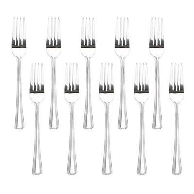 Kitchen King Stainless Steel Dinner Fork, 10 Pieces, Korean Popular Tableware