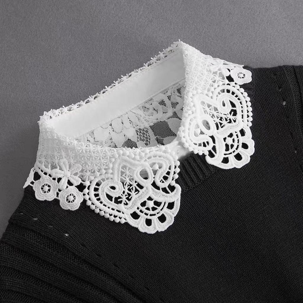 Women's Versatile Lace Ruffle Doll Collar - Breathable and Stylish False Collar for Casual Wear