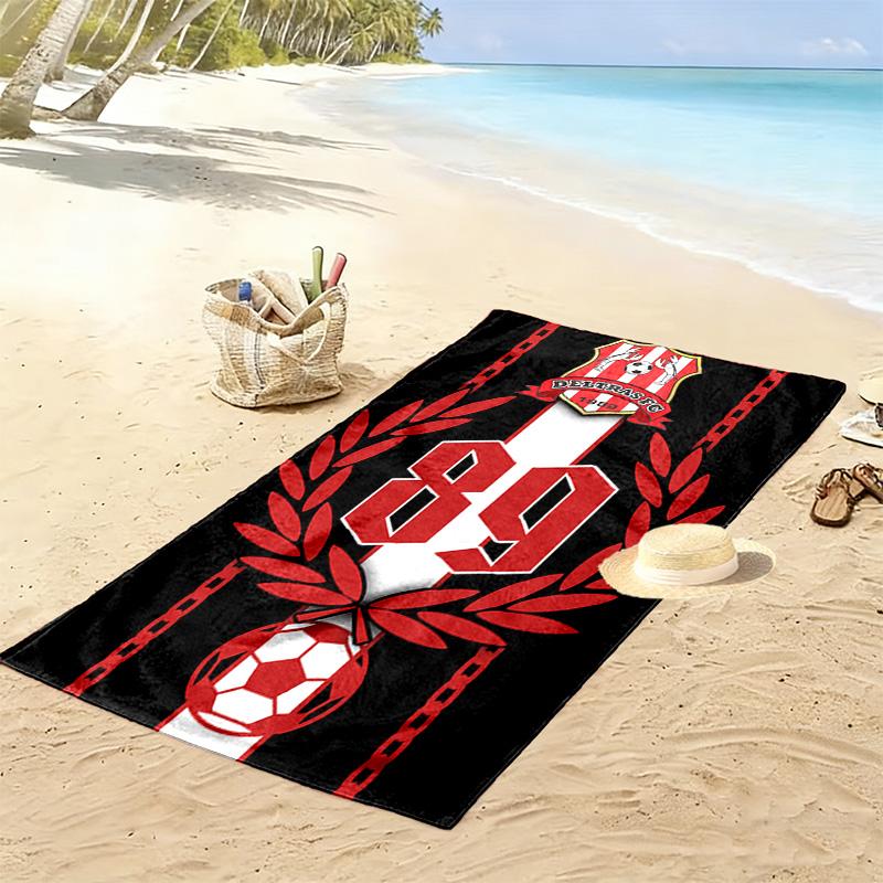 Deltras Fc Print Strandlaken, Groot Zacht Sneldrogend Handdoek voor Strand Camping Zwemmen