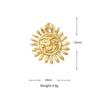 Golden Smiley Sun & Moon Stainless Steel Pendant