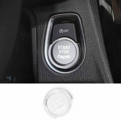 Car One-Click Startup Button 2018- Cover Trim Silver Aluminum For BMW X2 F39