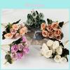 Silk Rose Flower Bouquet Wedding Centerpiece Decorative Floral For Home And Studio
