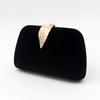 Elegante Abend-Clutch-Taschen Samt-Handtasche Handtasche mit Blatt-Schnalle Ketten-Schultertasche Cocktail-Hochzeitsfeier Abschlussball-Tasche